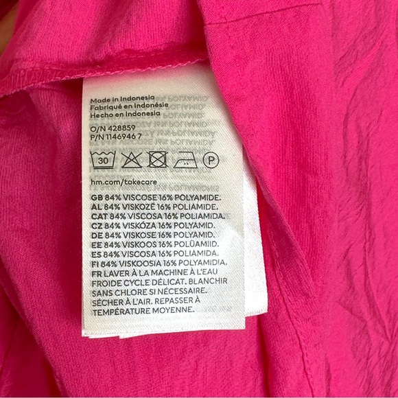 H&M Pink Ruched Long Sleeve Crop Top - Picture 10 of 10